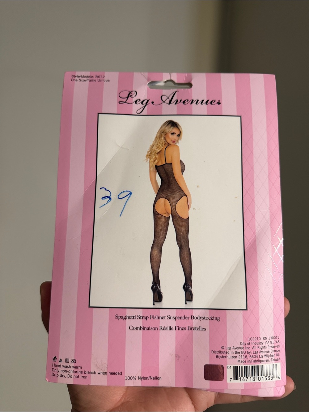 Leg Avenue Black Fishnet Suspender Bodystocking
